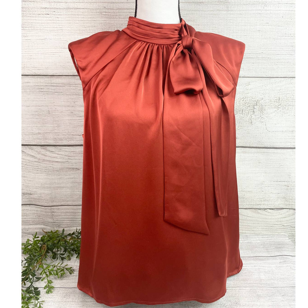 NEW RAMEY BROOK Avia Structured Shoulder Clay Sleeveless Top Lg - Picture 4 of 11